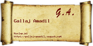 Gallaj Amadil névjegykártya